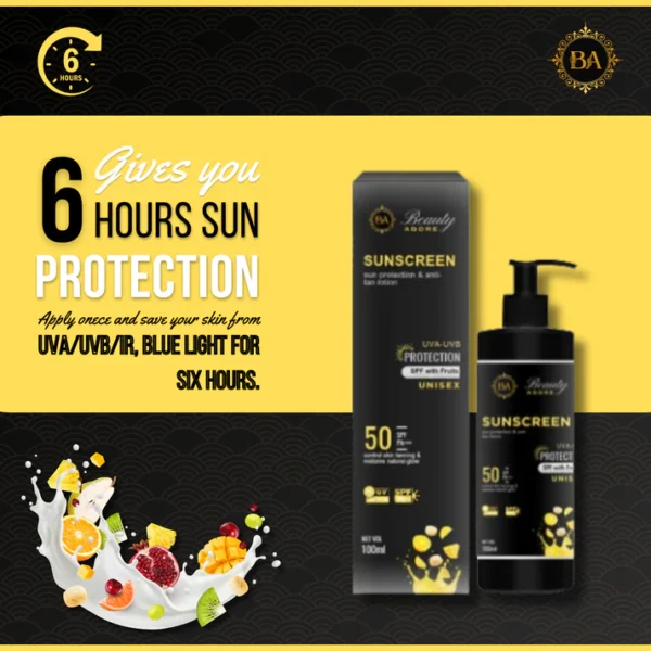 Beauty Adore Sun Screen With SPF and Fruits